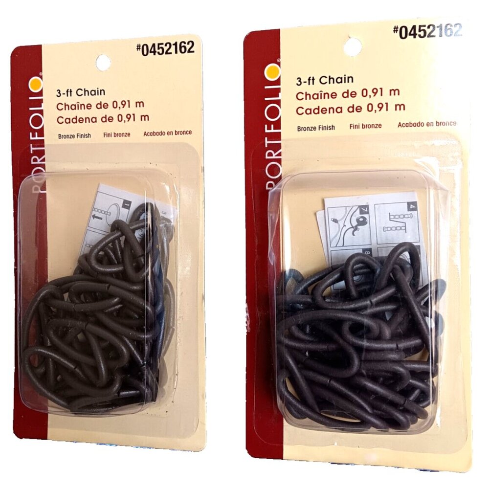 2 Portfolio 3-ft chain #0452162 Bronze Finish 8-Gauge NEW